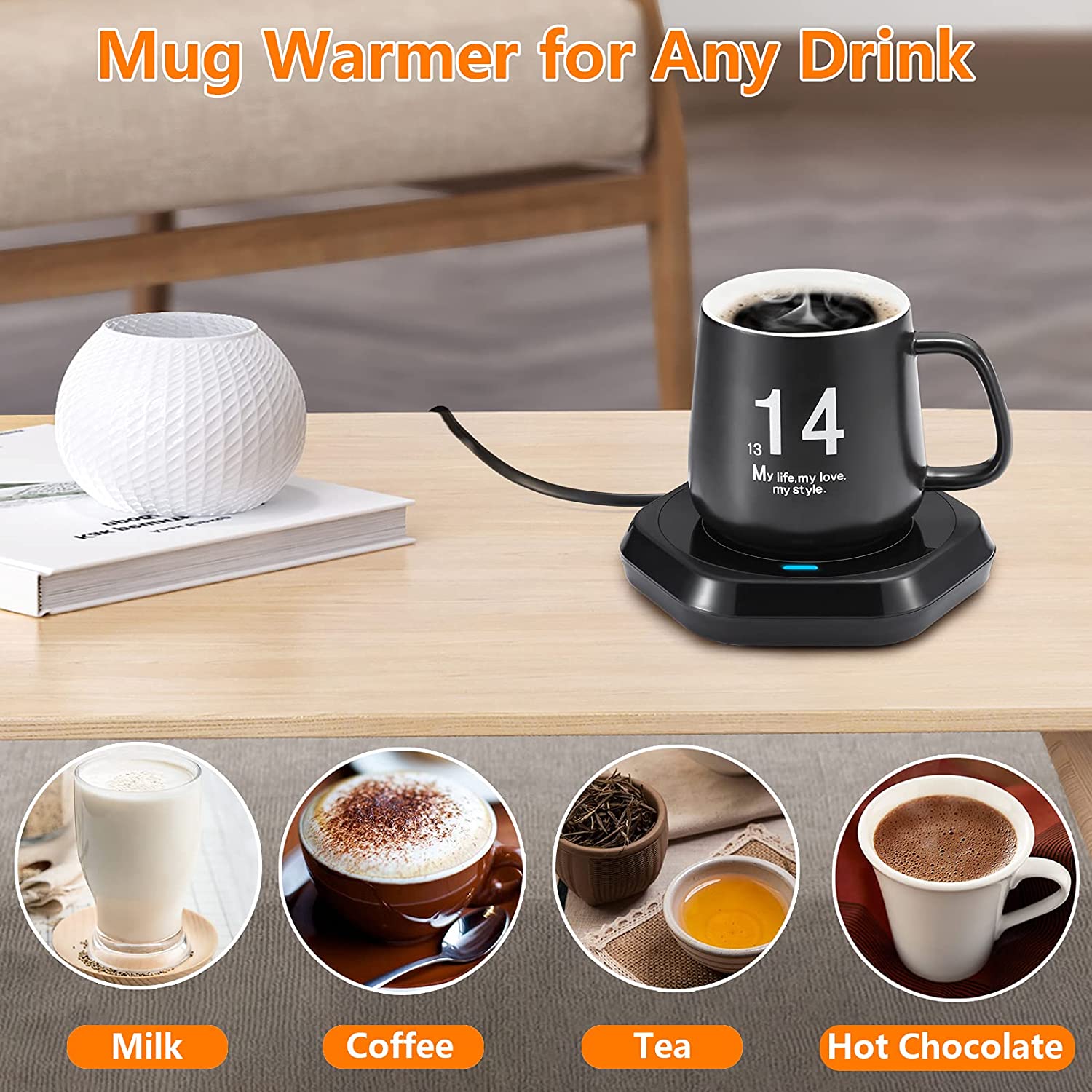 Coffee Mug Warmer(Black) - Image 5