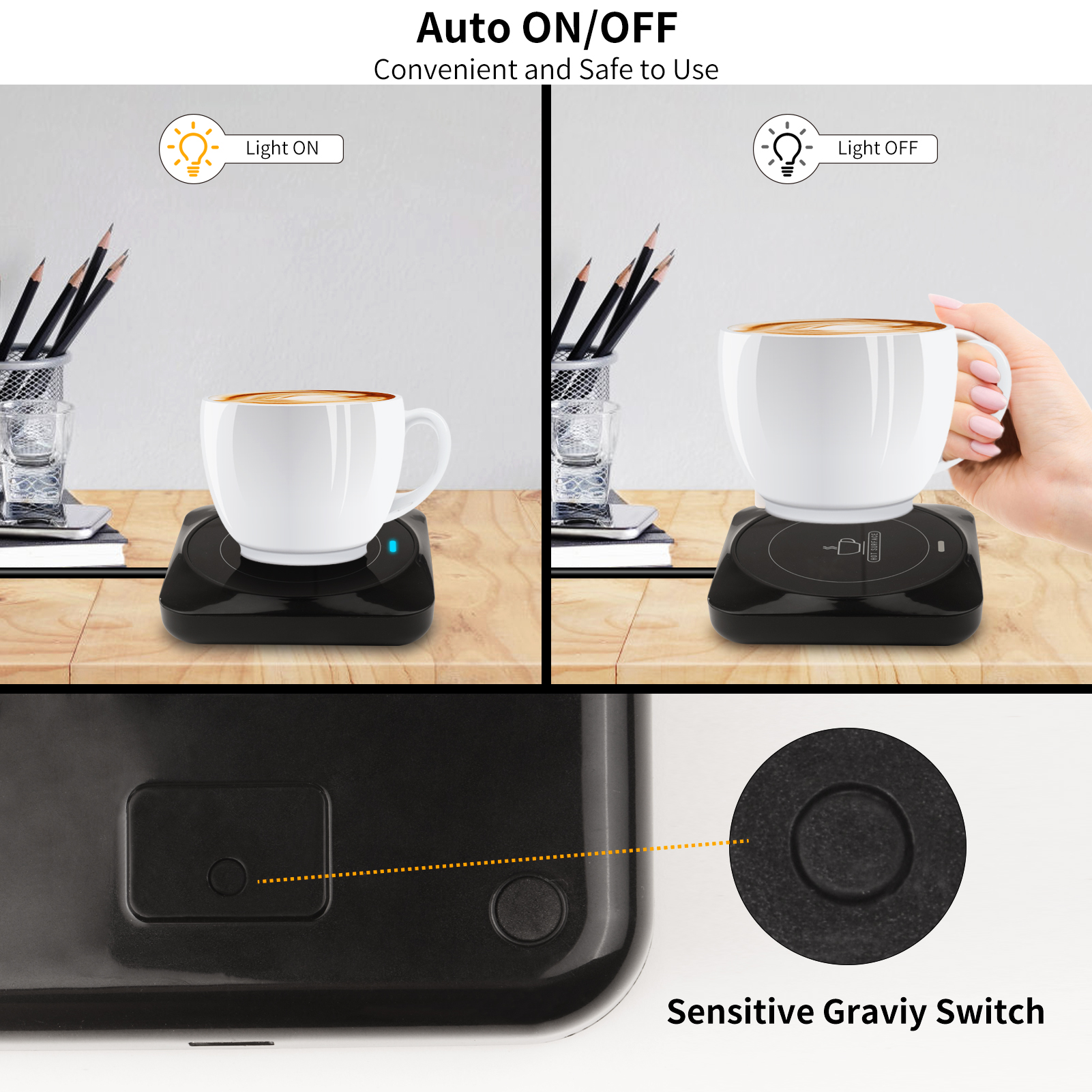 USB Coffee Mug Warmer(Black) - Image 3